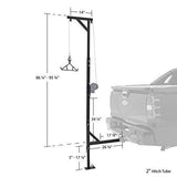 Kill Shot DEER-HOIST-SWIVEL Deluxe Hitch-Mounted Deer Hoist with Swivel u0026 Gambrel – 500 lb.
